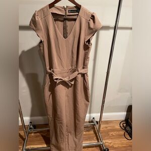 New York & Company Taupe Jumpsuit